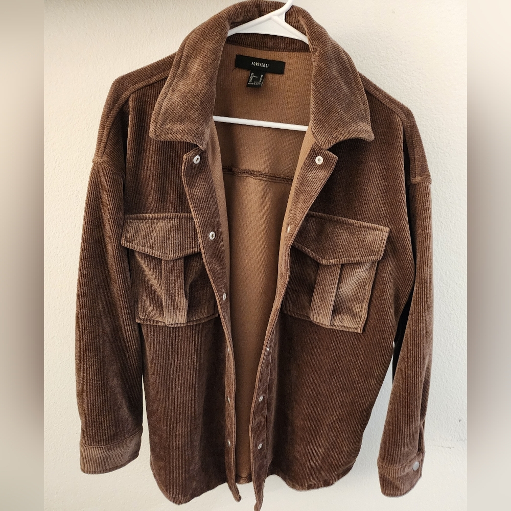 Brown button down